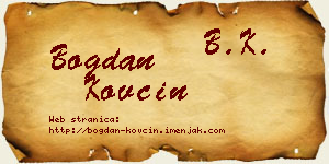 Bogdan Kovčin vizit kartica
